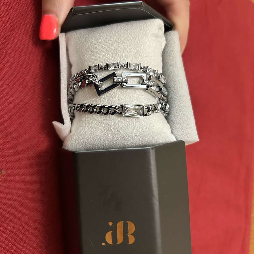 Elegant Silver Bracelet Set by BP